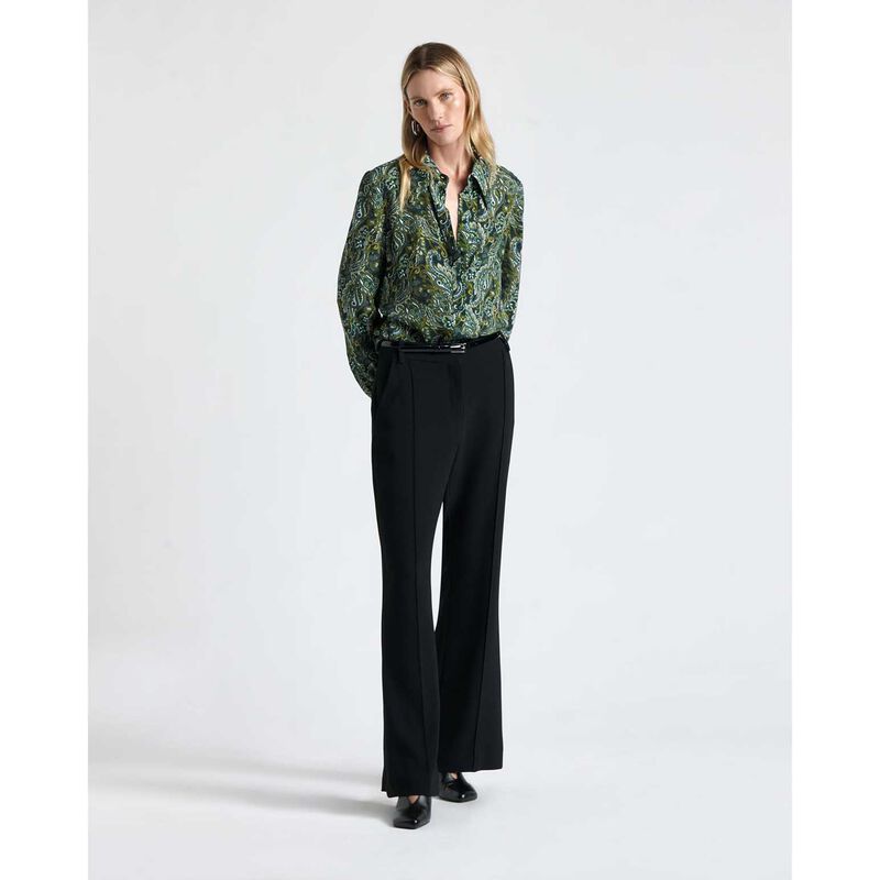 Cue Pin Tuck Detail Flared Pant image number 2